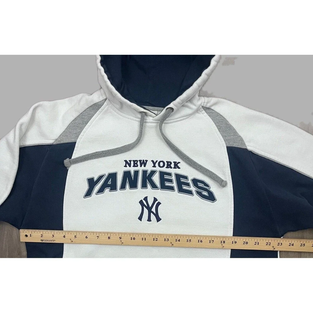 VTG Lee Sport New York Yankees MLB Pullover Hoodie Colorblock Y2K Men’s L